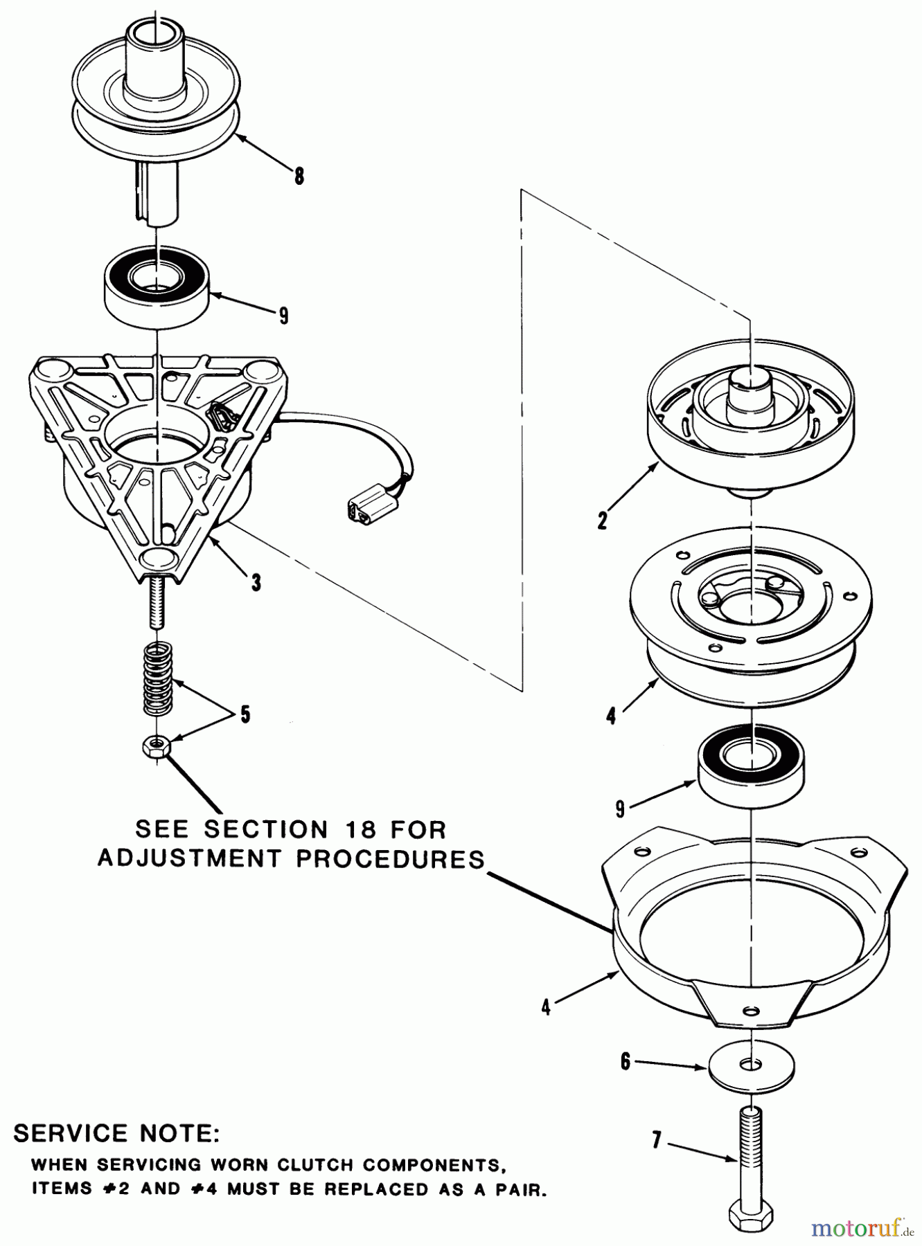  Toro Neu Mowers, Lawn & Garden Tractor Seite 1 32-12BEA2 (212-H) - Toro 212-H Tractor, 1991 (1000001-1999999) ENGINE PULLEY & PTO CLUTCH ASSEMBLY