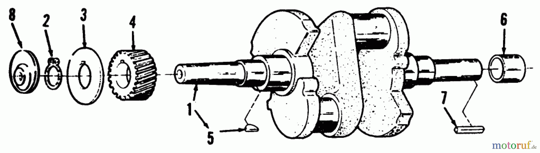  Toro Neu Mowers, Lawn & Garden Tractor Seite 1 41-20OE02 (520-H) - Toro 520-H Garden Tractor, 1991 (1000001-1999999) TORO POWER PLUS CRANKSHAFT