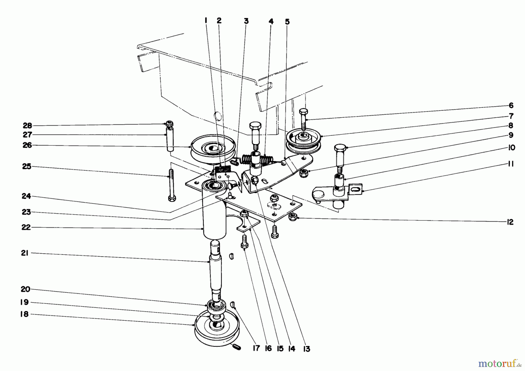  Toro Neu Mowers, Lawn & Garden Tractor Seite 1 55050 (935) - Toro 935 Electric Lawn Tractor, 1969 (9000001-9999999) 935 AND 935E POWER TAKEOFF ASSEMBLY