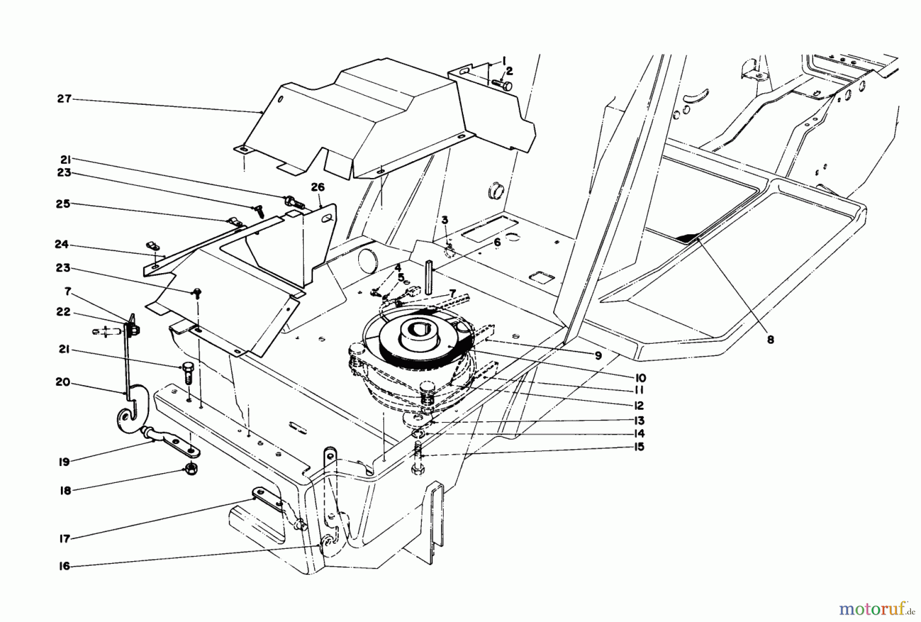  Toro Neu Mowers, Lawn & Garden Tractor Seite 1 57300 (8-32) - Toro 8-32 Front Engine Rider, 1984 (4000001-4999999) CLUTCH & PULLEY ASSEMBLY