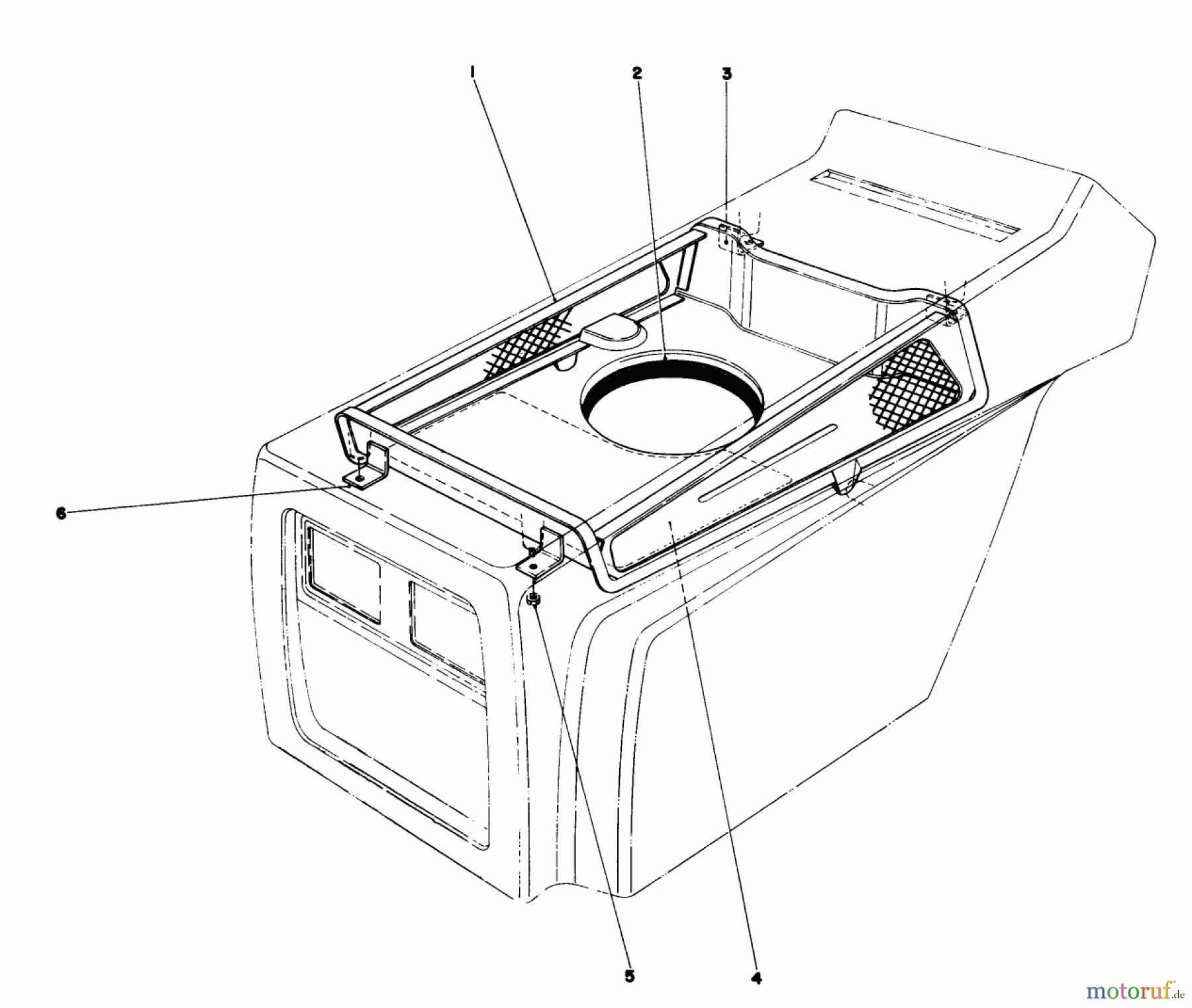  Toro Neu Mowers, Lawn & Garden Tractor Seite 1 57356 (11-42) - Toro 11-42 Lawn Tractor, 1984 (4000001-4999999) HOOD DUCT ASSEMBLY