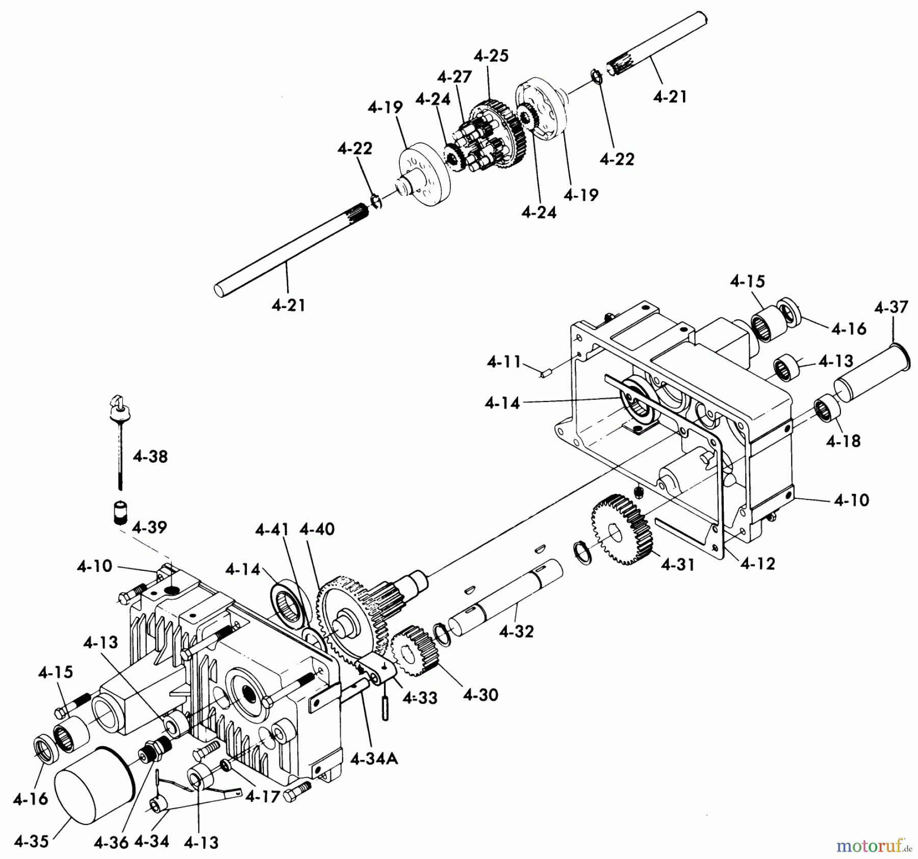  Toro Neu Mowers, Lawn & Garden Tractor Seite 1 61-16KS01 (C-160) - Toro C-160 Automatic Tractor, 1976 1.000 TRANSAXLE