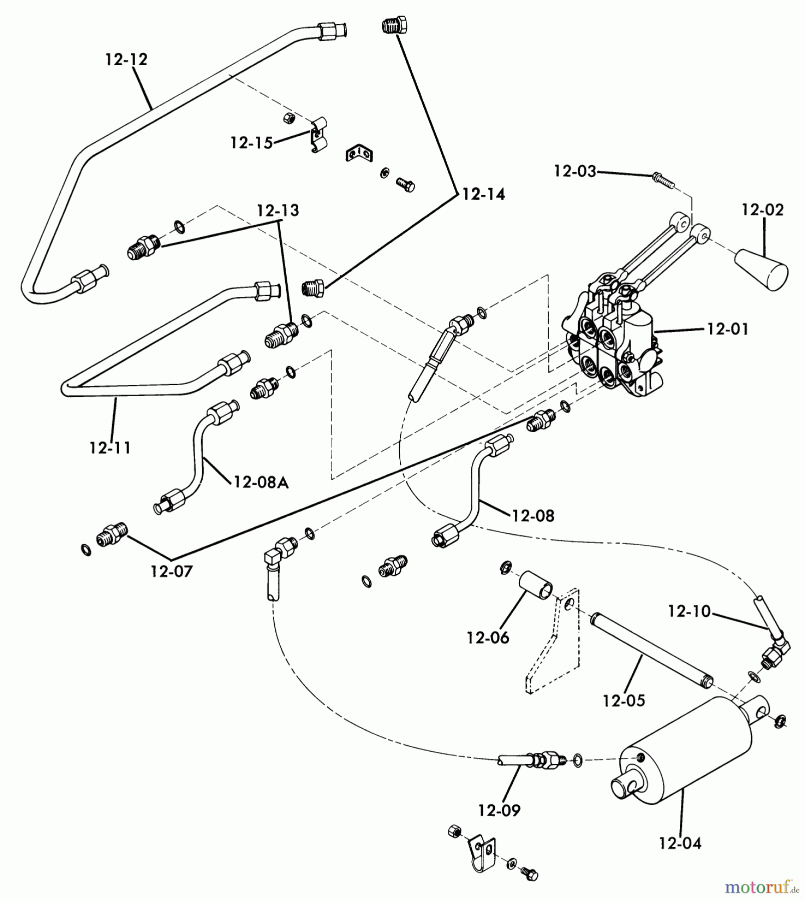 Toro Neu Mowers, Lawn & Garden Tractor Seite 1 61-16OS01 (D-160) - Toro D-160 Automatic Tractor, 1976 HYDRAULIC SYSTEM