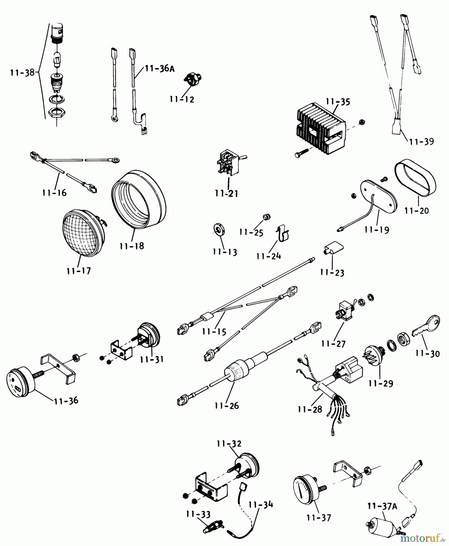  Toro Neu Mowers, Lawn & Garden Tractor Seite 1 61-20KS02 (D-200) - Toro D-200 Automatic Tractor, 1976 11.000 ELECTRICAL SYSTEM #2