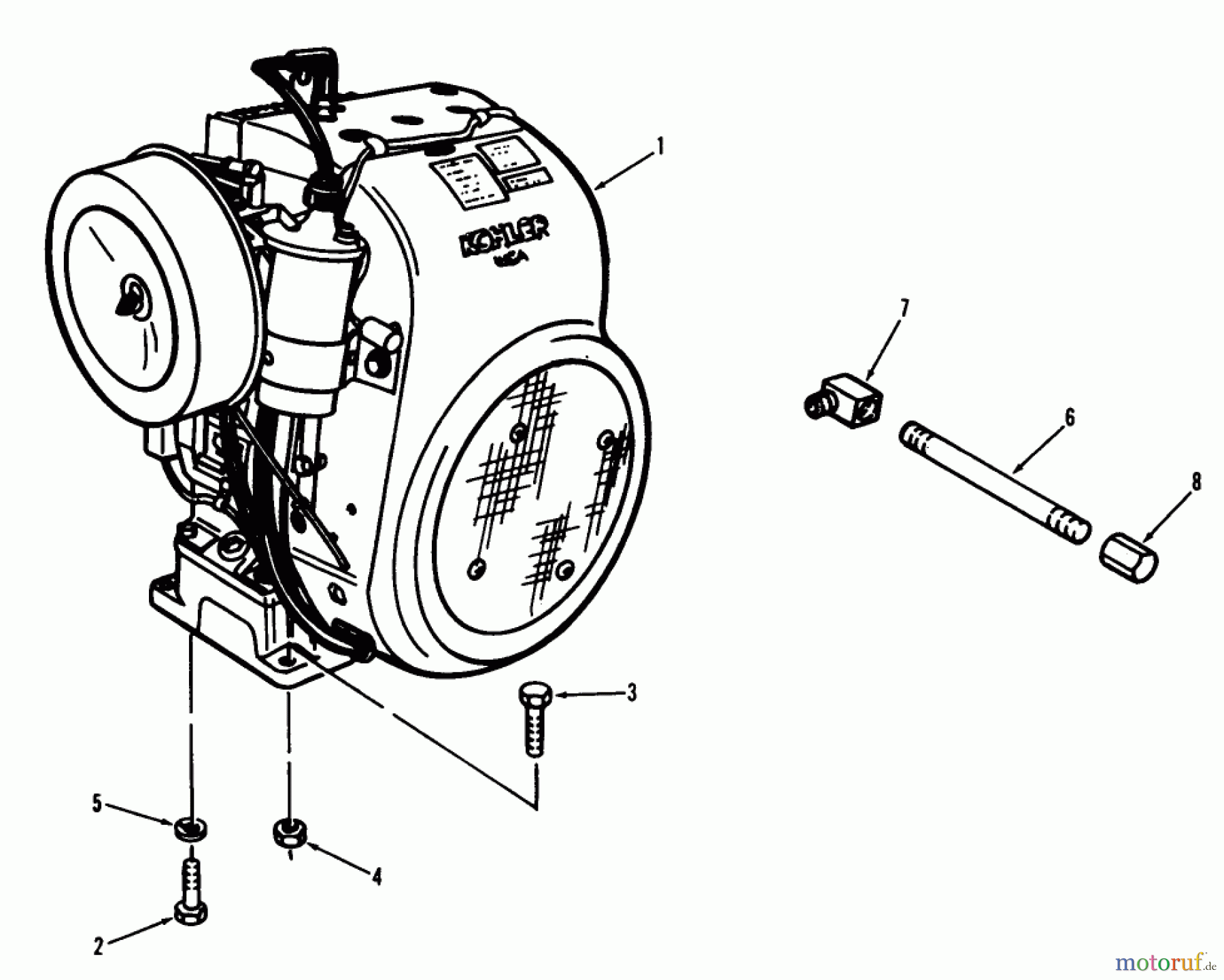  Toro Neu Mowers, Lawn & Garden Tractor Seite 1 71-16KS02 (C-160) - Toro C-160 Automatic Tractor, 1977 ENGINES