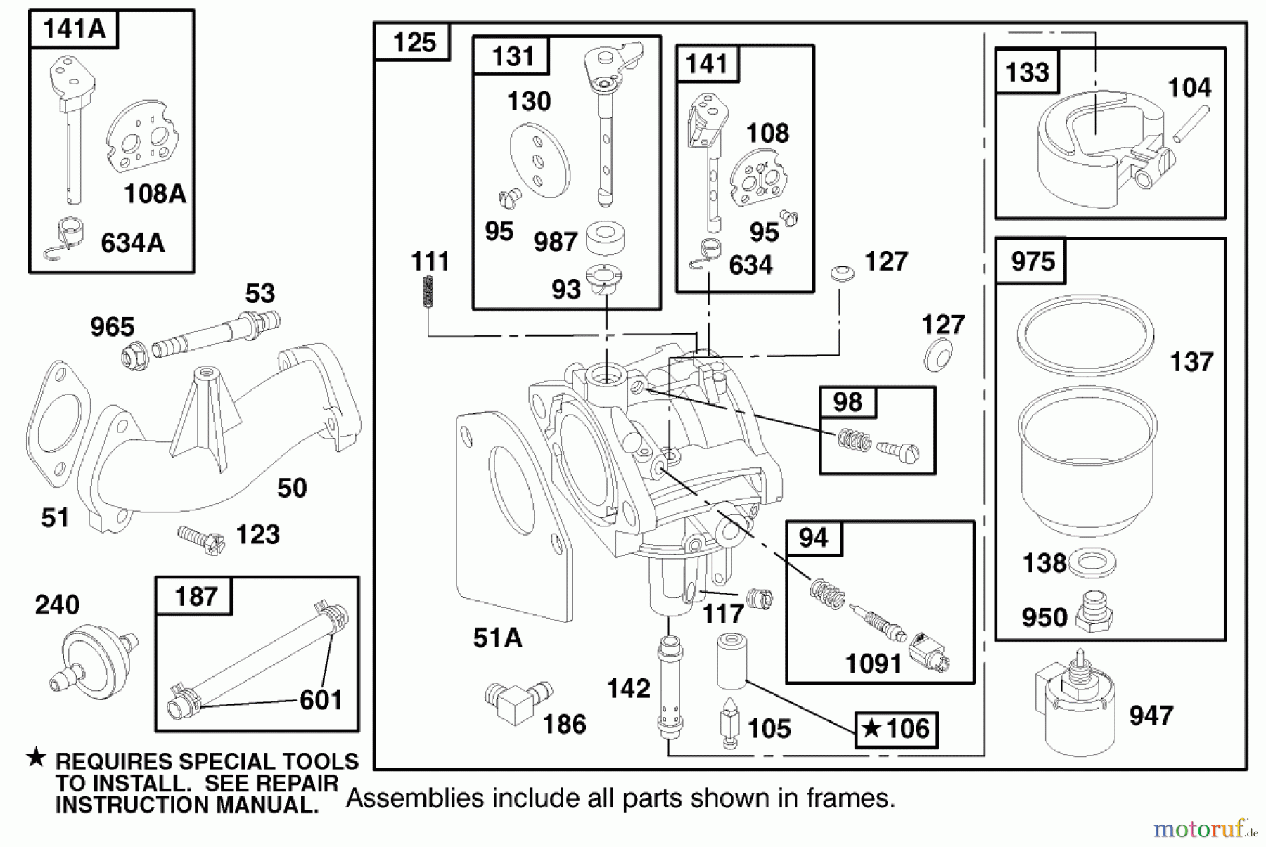 Toro Neu Mowers, Lawn & Garden Tractor Seite 1 71219 (14-38HXL) - Toro 14-38HXL Lawn Tractor, 1998 (8900001-8999999) ENGINE BRIGGS & STRATTON MODEL 28N777-1174-E1 #4