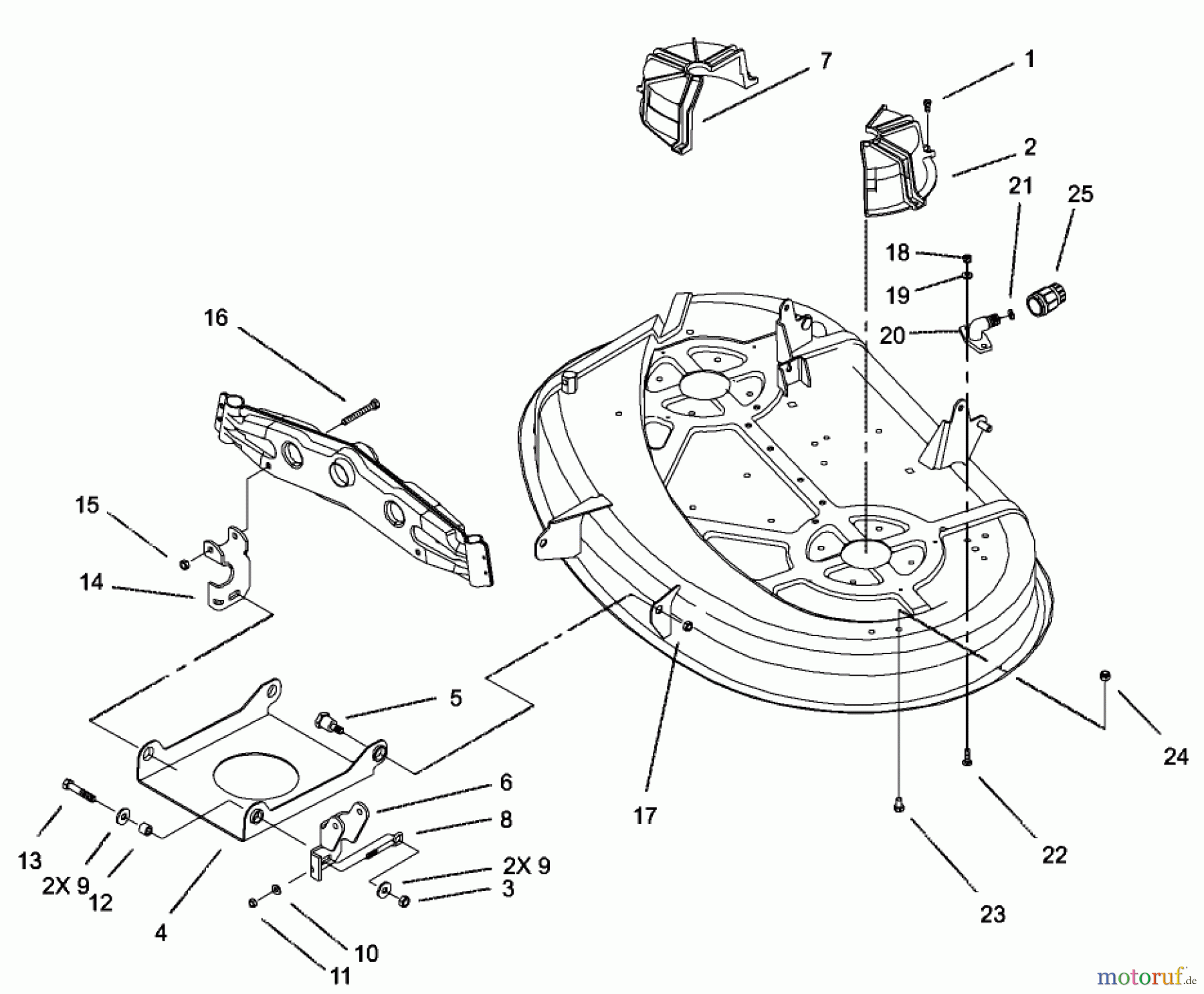 Toro Neu Mowers, Lawn & Garden Tractor Seite 1 71223 (16-38XL) - Toro 16-38XL Lawn Tractor, 2002 (220010001-220999999) 38IN DECK ENGAGEMENT ASSEMBLY