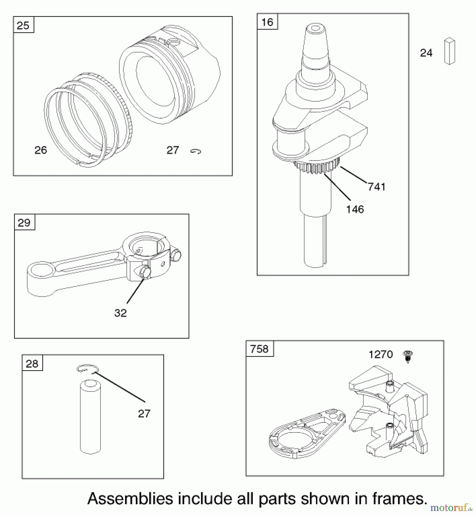  Toro Neu Mowers, Lawn & Garden Tractor Seite 1 71242 (16-38HXLE) - Toro 16-38HXLE Lawn Tractor, 2002 (220010001-220999999) CRANKSHAFT ASSEMBLY BRIGGS AND STRATTON MODEL 286H77-0121-E1