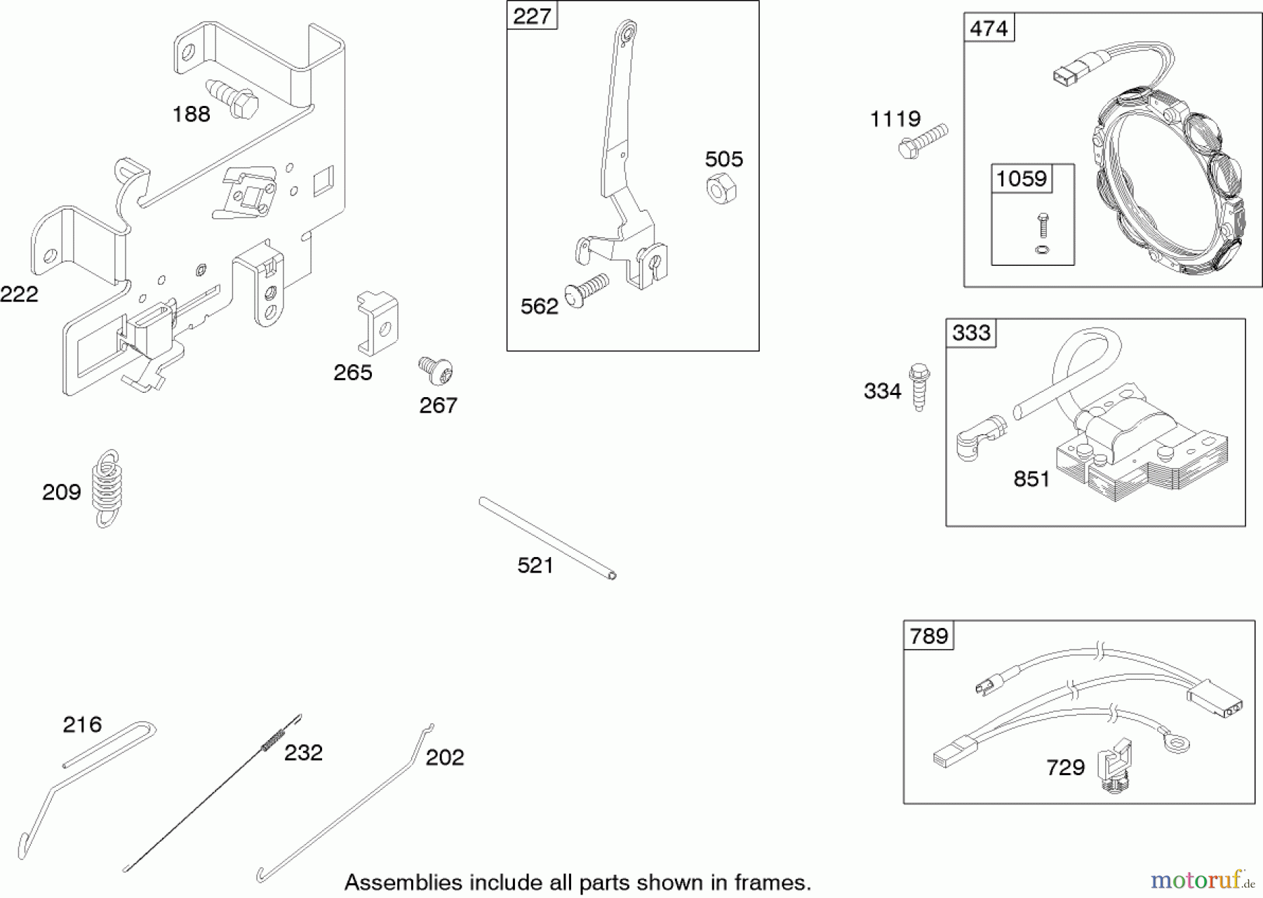 Toro Neu Mowers, Lawn & Garden Tractor Seite 1 71245 (14-38HXLE) - Toro 14-38HXLE Lawn Tractor, 2004 (240000001-240999999) GOVERNOR ASSEMBLY BRIGGS AND STRATTON MODEL 280H07-0160-E1