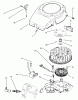 Toro 72041 (244-H) - 244-H Yard Tractor, 1993 (3900001-3999999) Ersatzteile BLOWER HOUSING AND IGNITION ASSEMBLY