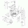 Toro 72043 (264-H) - 264-H Yard Tractor, 1995 (5900001-5901475) Listas de piezas de repuesto y dibujos CRANKCASE (KOHLER ENGINE CV14S-PS1472) #2