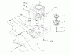 Toro 72043 (264-H) - 264-H Yard Tractor, 1995 (5900001-5901475) Listas de piezas de repuesto y dibujos TWIN CYLINDER ENGINE, MUFFLER, AND P.T.O.