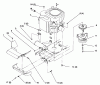 Toro 72063 (264-H) - 264-H Yard Tractor, 1995 (5900499-5999999) Listas de piezas de repuesto y dibujos TWIN CYLINDER ENGINE, MUFFLER, AND P.T.O.