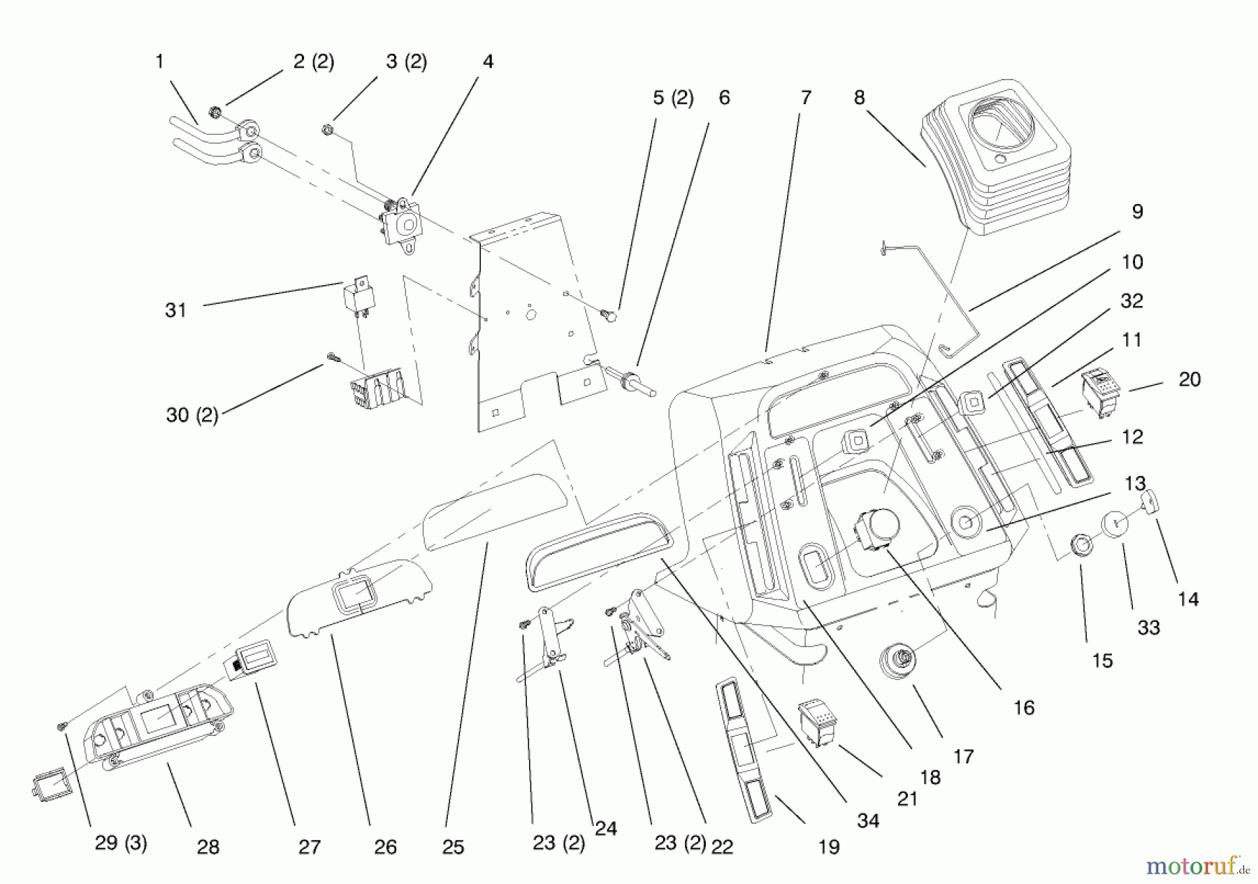  Toro Neu Mowers, Lawn & Garden Tractor Seite 1 72045 (265-6) - Toro 265-6 Lawn and Garden Tractor, 1998 (8900400-8999999) DASH