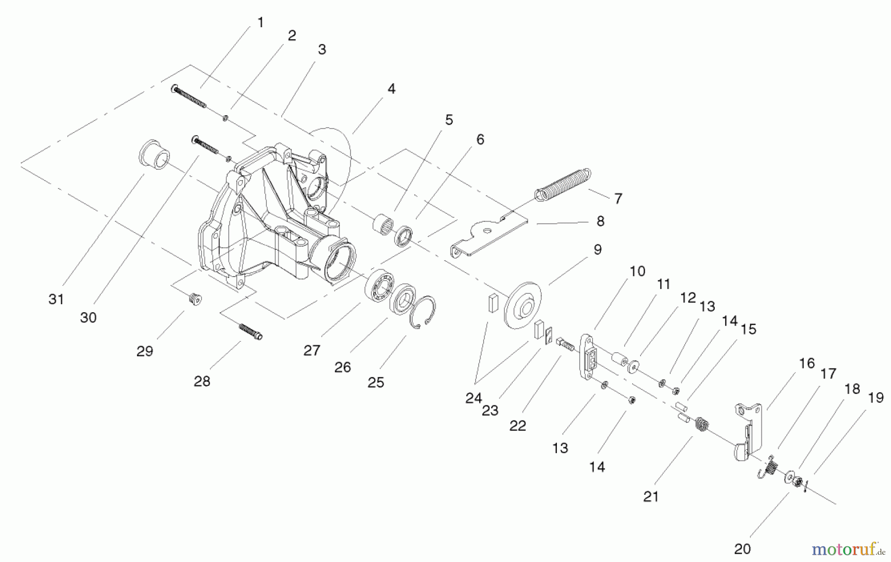  Toro Neu Mowers, Lawn & Garden Tractor Seite 1 72052 (266-H) - Toro 266-H Lawn and Garden Tractor, 2001 (210000001-210999999) BRAKE ASSEMBLY