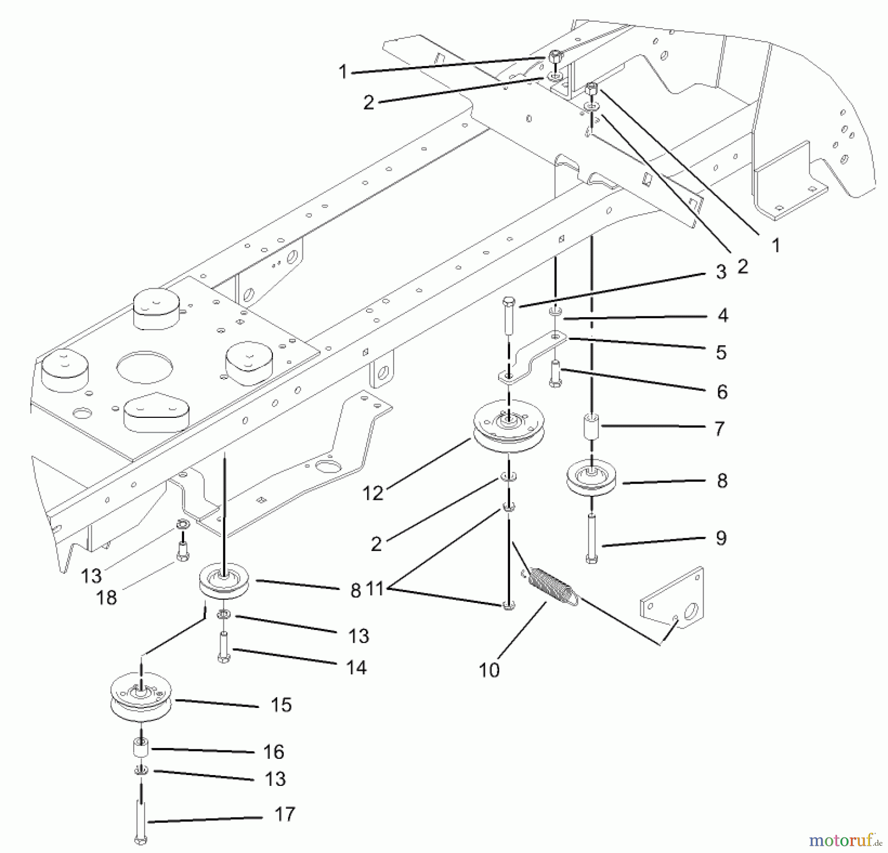  Toro Neu Mowers, Lawn & Garden Tractor Seite 1 72200 (416XT) - Toro 416XT Garden Tractor, 2003 (230000001-230999999) HYDRO DRIVE ASSEMBLY