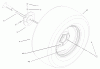Toro 72200 (416XT) - 416XT Garden Tractor, 2003 (230000001-230999999) Ersatzteile REAR WHEEL ASSEMBLY