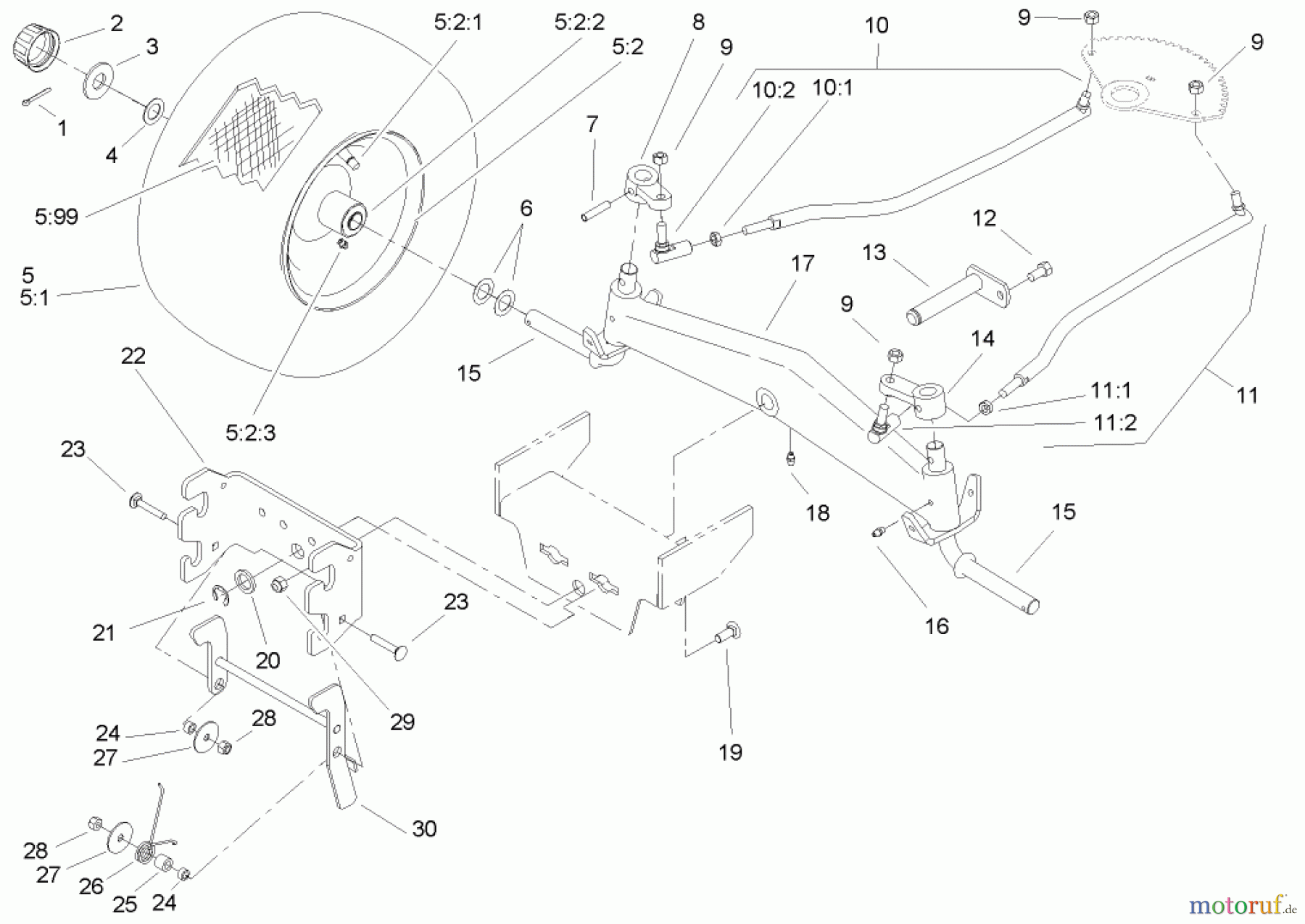  Toro Neu Mowers, Lawn & Garden Tractor Seite 1 72200 (416XT) - Toro 416XT Garden Tractor, 2004 (240000001-240999999) FRONT AXLE AND HITCH ASSEMBLY