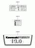 Toro 72202 (419XT) - 419XT Garden Tractor, 2003 (230000001-230999999) Ersatzteile DECAL ASSEMBLY KAWASAKI FH580V-AS06