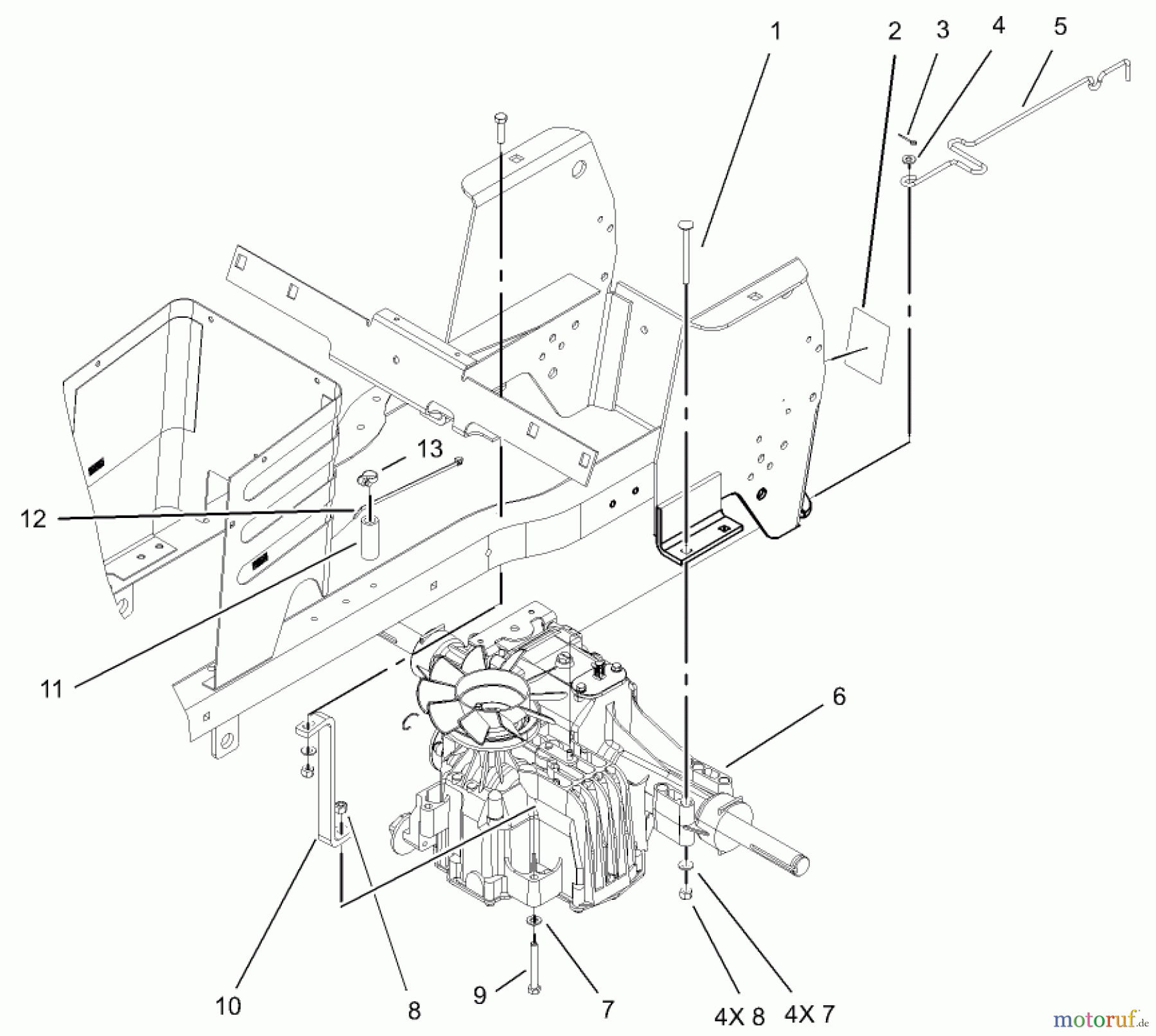 Toro Neu Mowers, Lawn & Garden Tractor Seite 1 72202 (419XT) - Toro 419XT Garden Tractor, 2003 (230000001-230999999) HYDRO TRANSAXLE ASSEMBLY