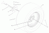 Toro 72202 (419XT) - 419XT Garden Tractor, 2003 (230000001-230999999) Ersatzteile REAR WHEEL ASSEMBLY