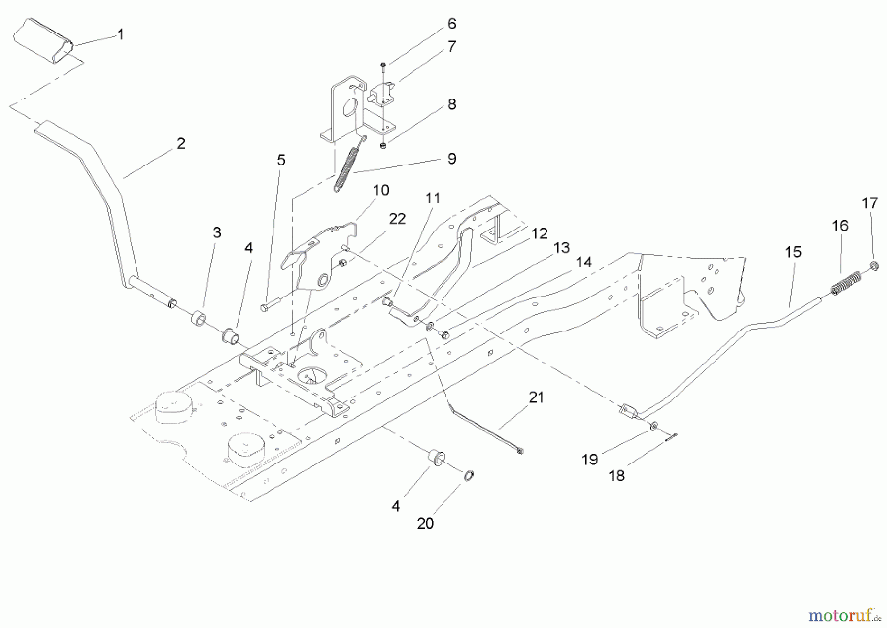  Toro Neu Mowers, Lawn & Garden Tractor Seite 1 72202 (430) - Toro 430 Garden Tractor, 2005 (250000001-250999999) BRAKE ASSEMBLY