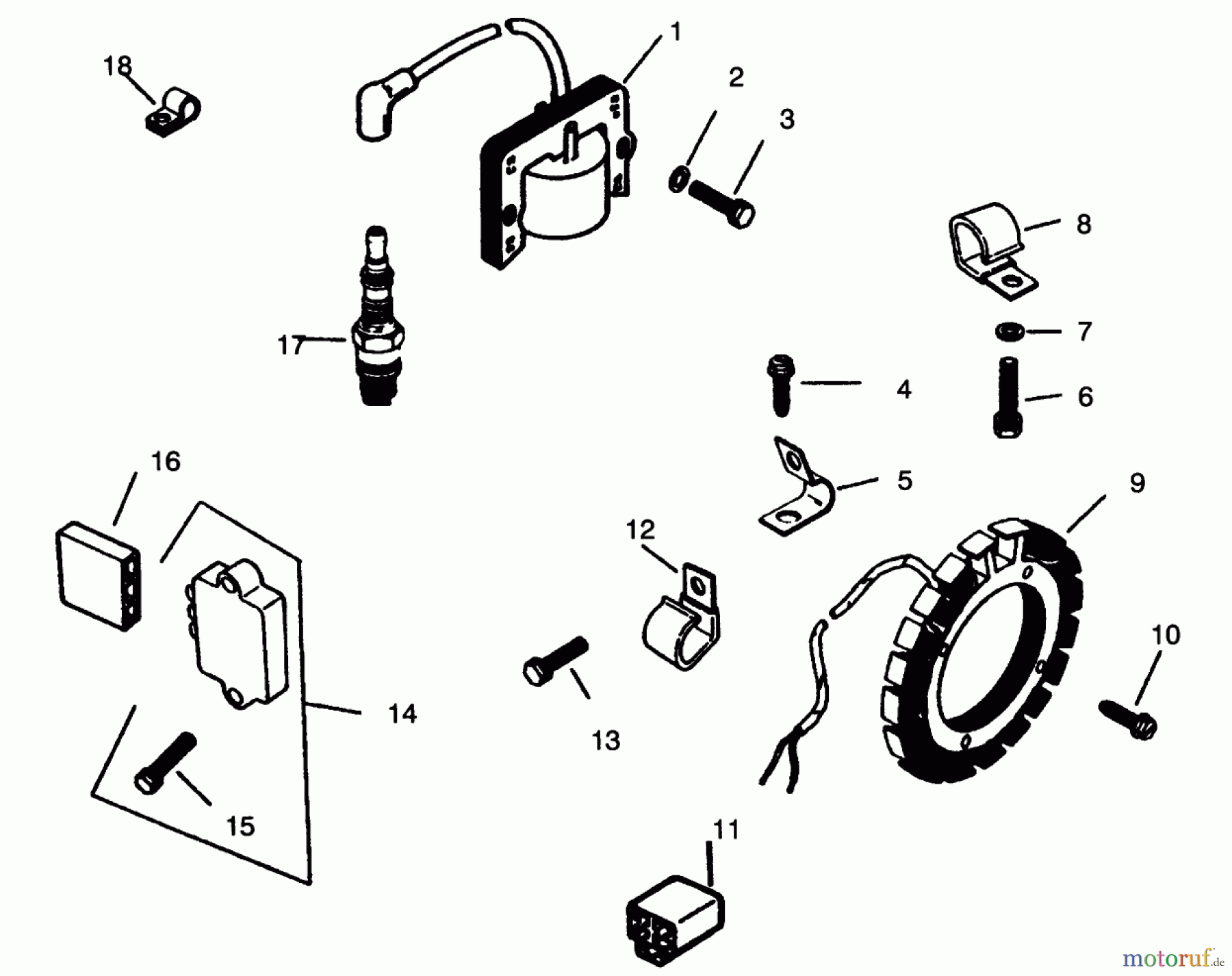  Toro Neu Mowers, Lawn & Garden Tractor Seite 1 73380 (312-8) - Toro 312-8 Garden Tractor, 1994 (4900001-4999999) IGNITION SYSTEM