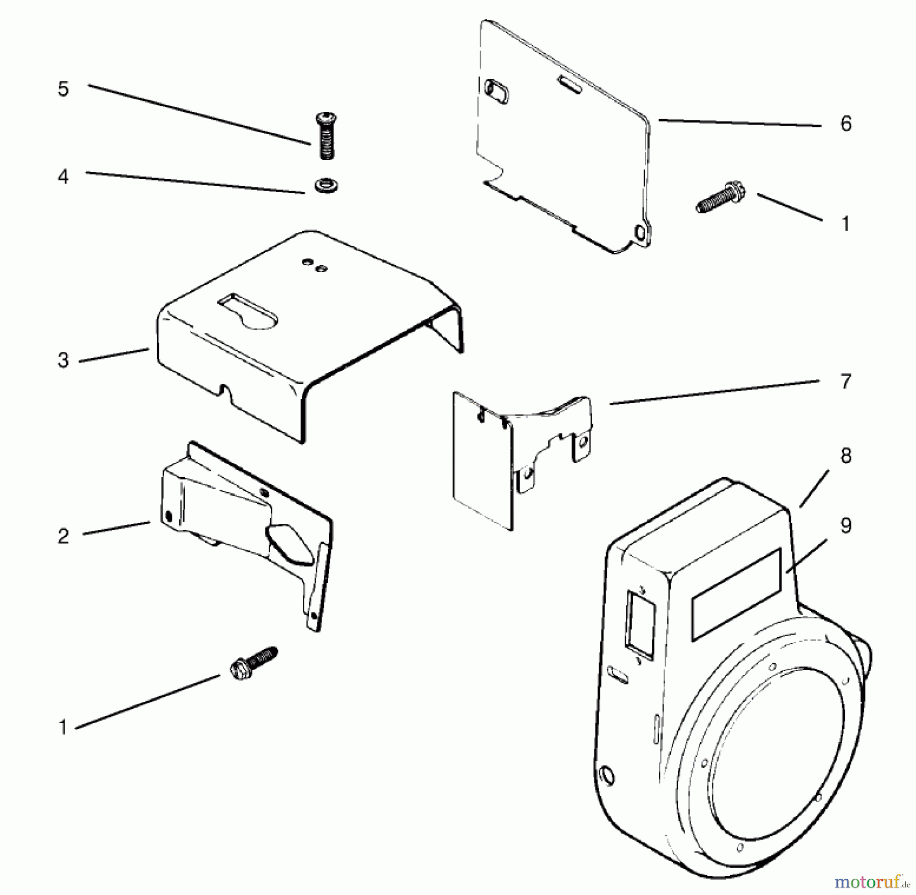  Toro Neu Mowers, Lawn & Garden Tractor Seite 1 73403 (314-H) - Toro 314-H Garden Tractor, 1996 (6900001-6999999) BAFFLES AND SHROUDS KOHLER MODEL MS14S-TS601559