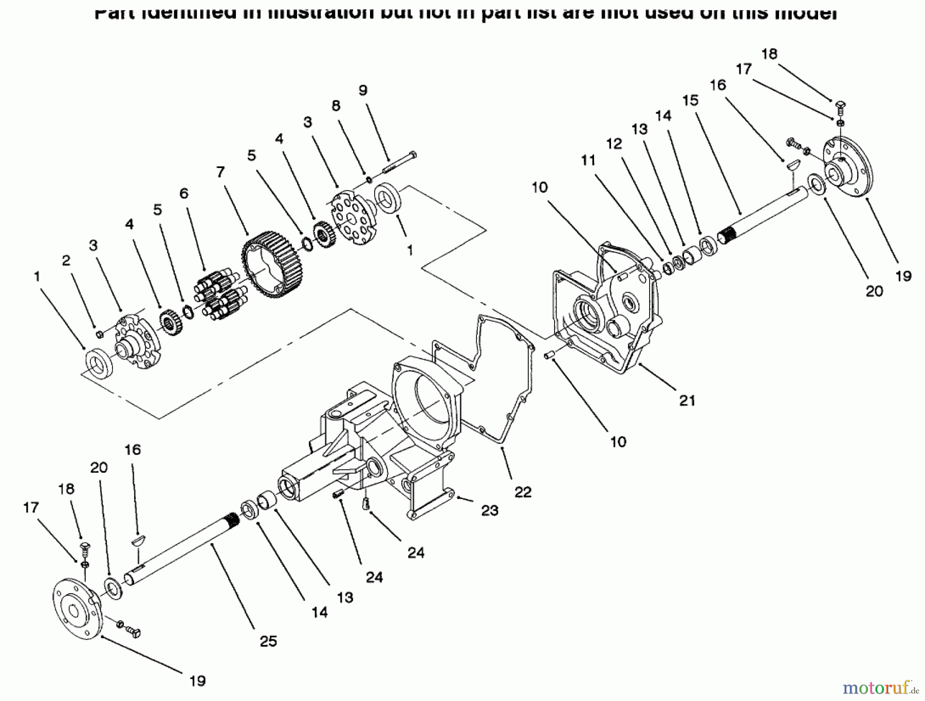  Toro Neu Mowers, Lawn & Garden Tractor Seite 1 73423 (416-H) - Toro 416-H Garden Tractor, 1996 (6900001-6999999) HYDROSTATIC TRANSMISSION #1