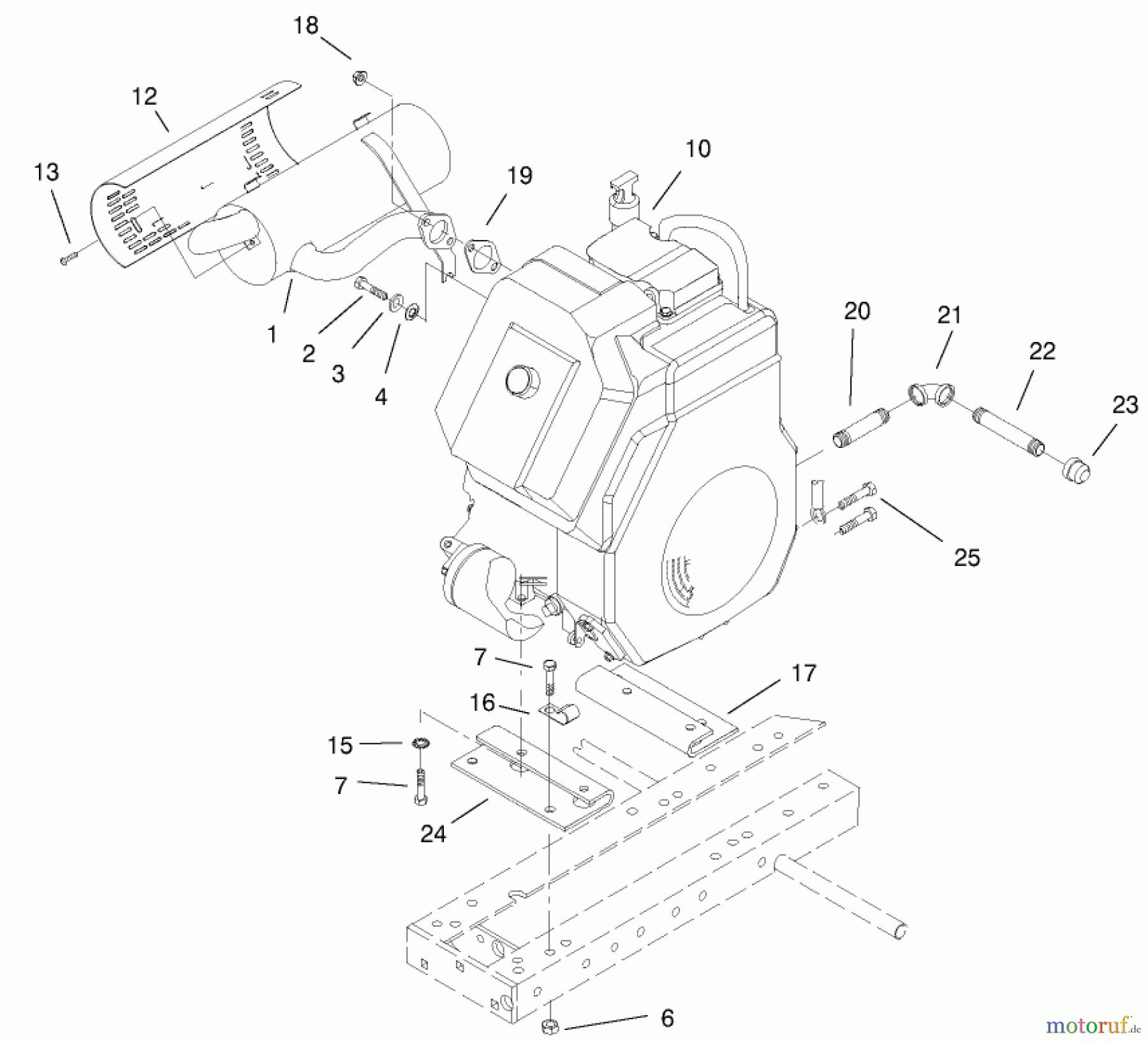  Toro Neu Mowers, Lawn & Garden Tractor Seite 1 73449 (314-8) - Toro 314-8 Garden Tractor, 2000 (200000001-200999999) ENGINE ASSEMBLY