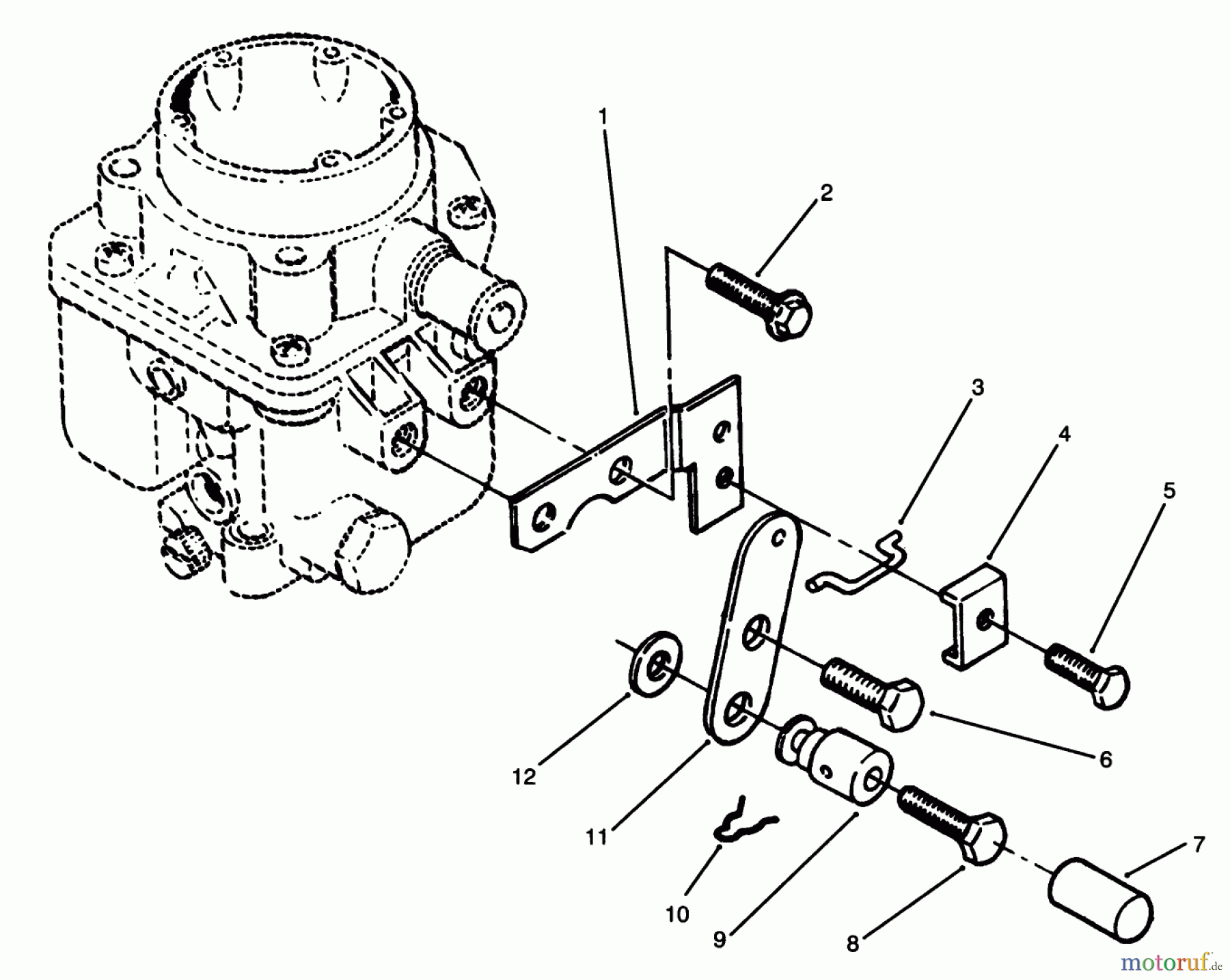  Toro Neu Mowers, Lawn & Garden Tractor Seite 1 73501 (520-H) - Toro 520-H Garden Tractor, 1994 (49000001-49999999) CHOKE CONTROL (FRONT PULL)