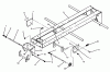 Toro 73501 (520-H) - 520-H Garden Tractor, 1994 (49000001-49999999) Ersatzteile FRONT & MID HITCH ASSEMBLY