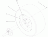 Toro 73580 (520Lxi) - 520Lxi Garden Tractor, 2000 (200000001-200999999) Ersatzteile WHEEL ASSEMBLY