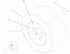 Toro 73552 (523Dxi) - 523Dxi Garden Tractor, 2000 (200000001-200999999) Ersatzteile WHEEL ASSEMBLY