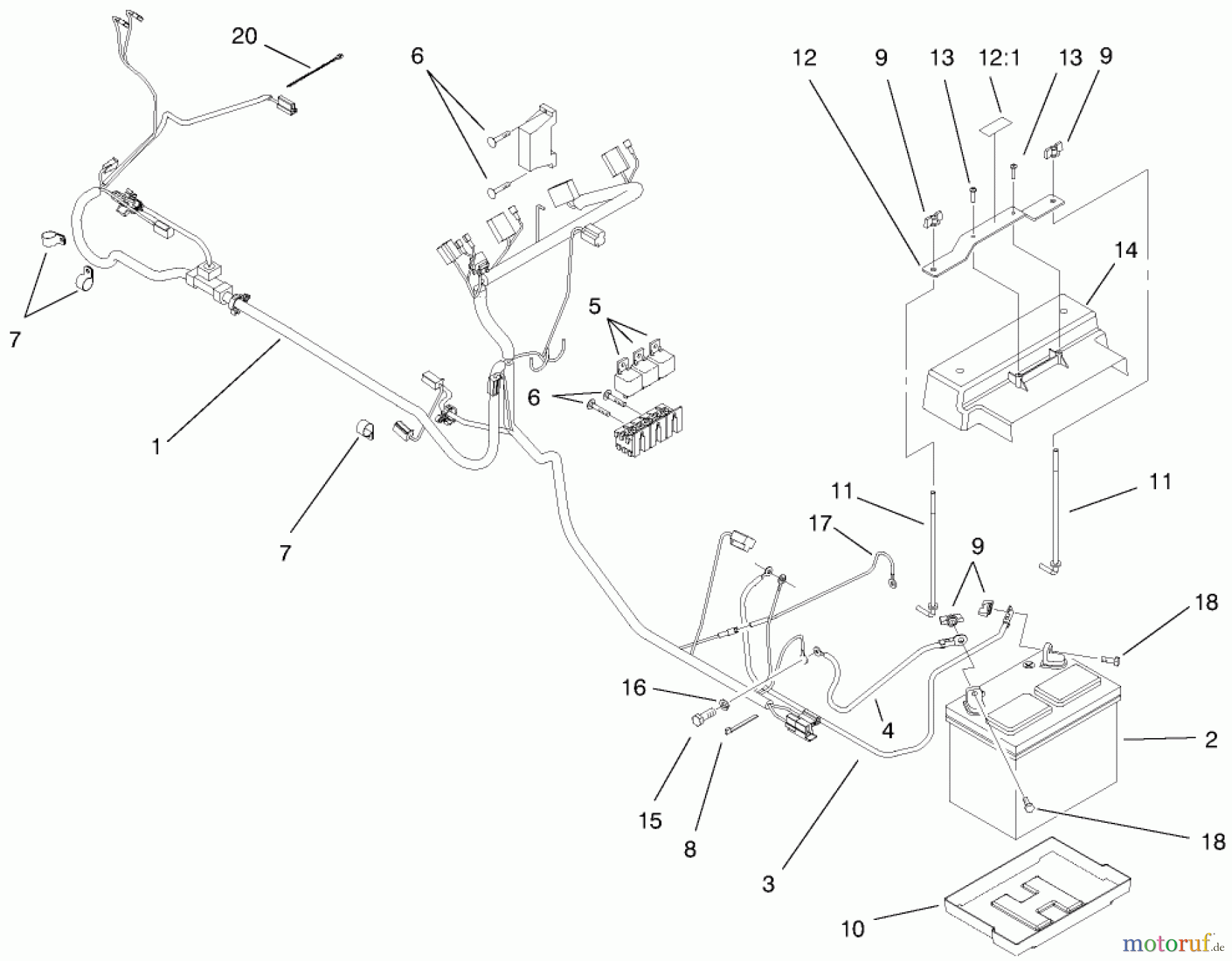 Toro Neu Mowers, Lawn & Garden Tractor Seite 1 73560 (522xi) - Toro 522xi Garden Tractor, 1998 (8900001-8999999) ELECTRICAL ASSEMBLY