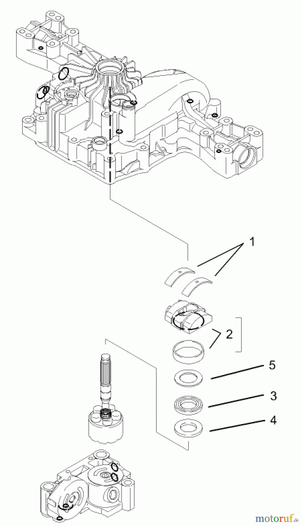 Toro Neu Mowers, Lawn & Garden Tractor Seite 1 74570 (170-DH) - Toro 170-DH Lawn Tractor, 2004 (240000001-240999999) RANGE SHIFT ASSEMBLY TRANSMISSION ASSEMBLY NO. 104-2889