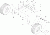 Toro 74571 (DH 200) - DH 200 Lawn Tractor, 2005 (250000001-250999999) Pièces détachées FRONT AXLE ASSEMBLY