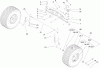 Toro 74590 (DH 220) - DH 220 Lawn Tractor, 2005 (250000001-250999999) Listas de piezas de repuesto y dibujos FRONT AXLE ASSEMBLY