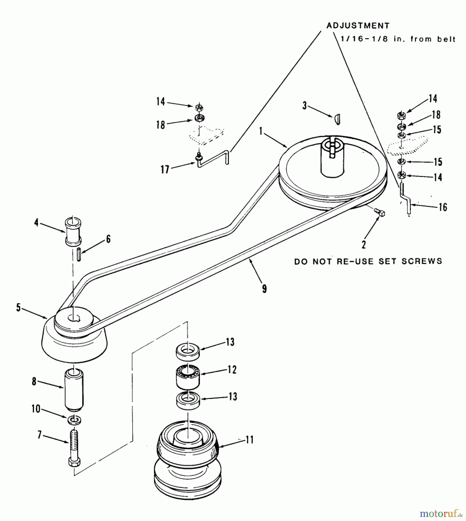  Toro Neu Mowers, Lawn & Garden Tractor Seite 2 E2-17K502 (227-5) - Toro 227-5 Tractor, 1989 DRIVE BELT AND PULLEYS