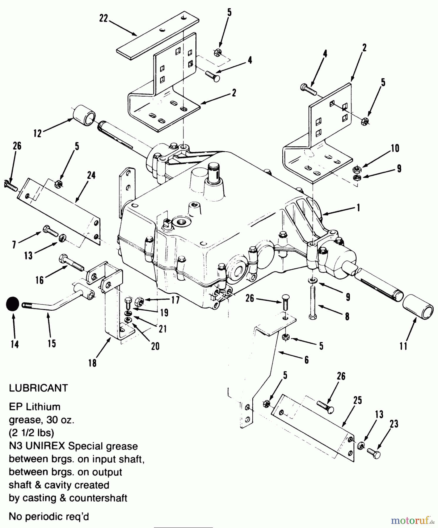  Toro Neu Mowers, Lawn & Garden Tractor Seite 2 R2-17K502 (227-5) - Toro 227-5 Tractor, 1990 5-SPEED TRANSMISSION