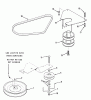 Toro 33-11B602 (111-6) - 111-6 Rear Engine Rider, 1988 Ersatzteile DRIVE BELT AND PULLEYS