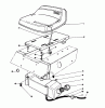 Toro 56132 (825) - 825 Recycler Rider, 1991 (1000001-1999999) Ersatzteile SEAT & GAS TANK ASSEMBLY