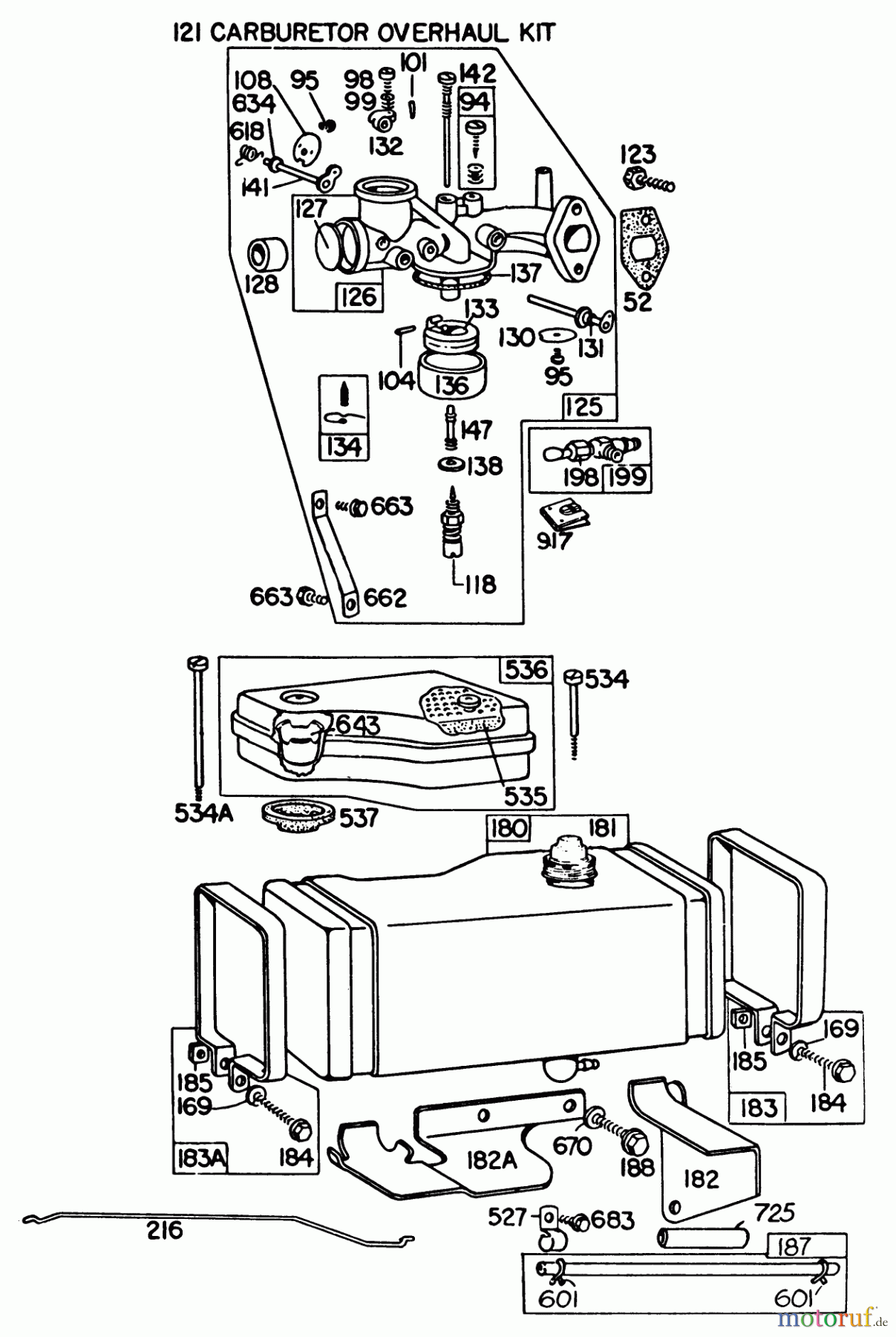  Toro Neu Mowers, Rear-Engine Rider 56138 (8-32) - Toro 8-32 Rear Engine Rider, 1983 (3000001-3999999) ENGINE BRIGGS & STRATTON MODEL NO. 191702-2133-01 #2