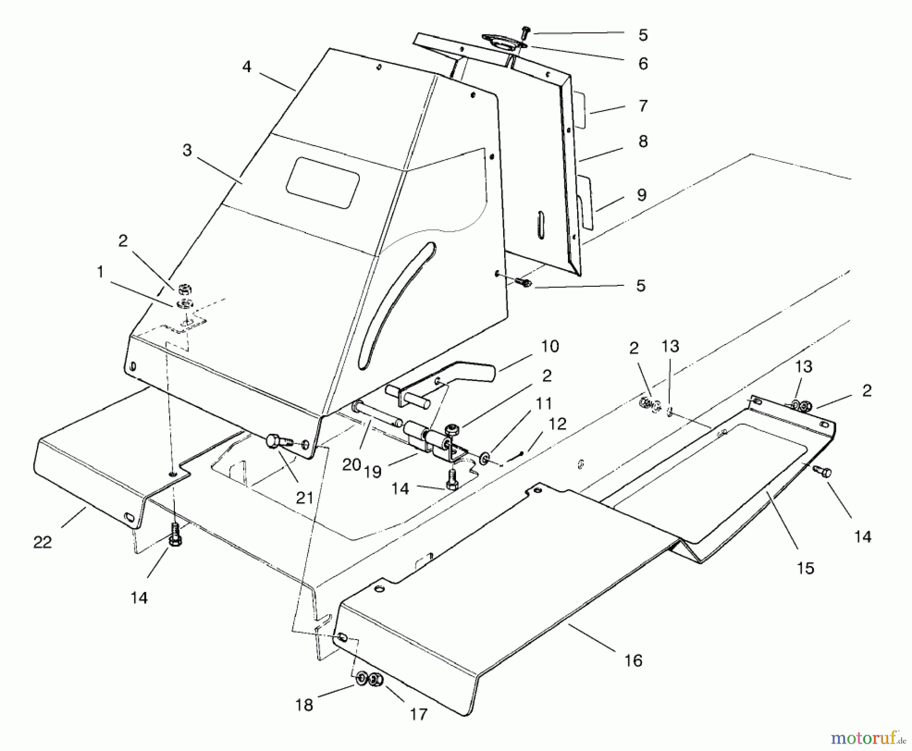  Toro Neu Mowers, Rear-Engine Rider 70082 (12-32) - Toro 12-32 Rear Engine Rider, 1998 (8900001-8999999) FRONT TOWER ASSEMBLY