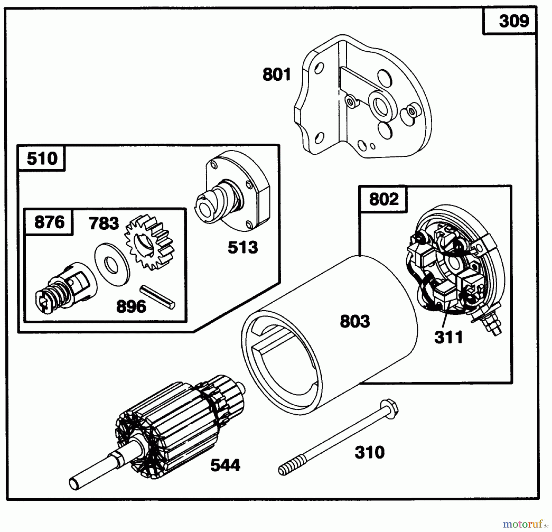 Toro Neu Mowers, Rear-Engine Rider 70141 (12-32) - Toro 12-32 Rear Engine Rider, 1995 (59000001-59999999) ENGINE BRIGGS & STRATTON MODEL 283707-0160-01 #7