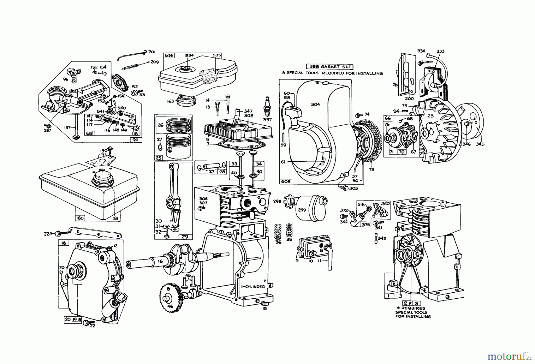  Toro Neu Mowers, Walk-Behind Seite 1 10013 - Toro Sportlawn Lawnmower, 1973 (3000001-3999999) ENGINE MODEL NO. 60102 RECOIL START