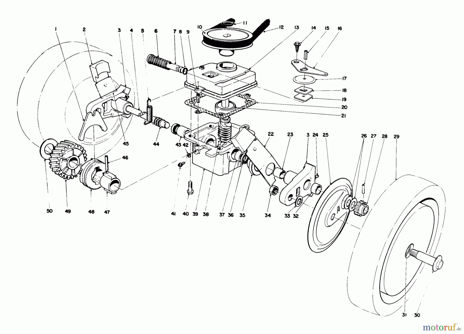  Toro Neu Mowers, Walk-Behind Seite 1 16212C - Toro Lawnmower, 1986 (6000001-6999999) GEAR CASE ASSEMBLY
