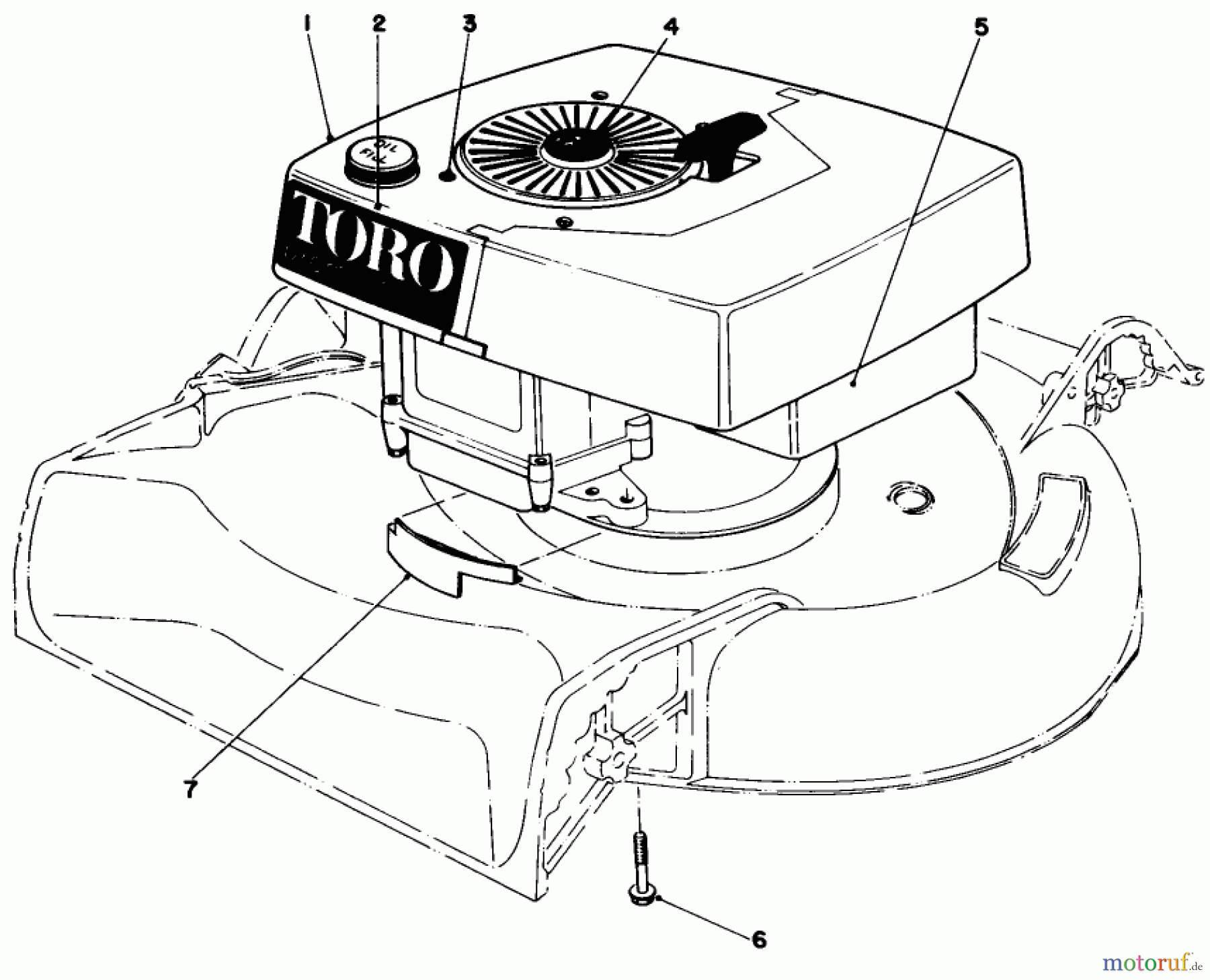  Toro Neu Mowers, Walk-Behind Seite 1 16300 - Toro Lawnmower, 1982 (2000001-2999999) ENGINE ASSEMBLY