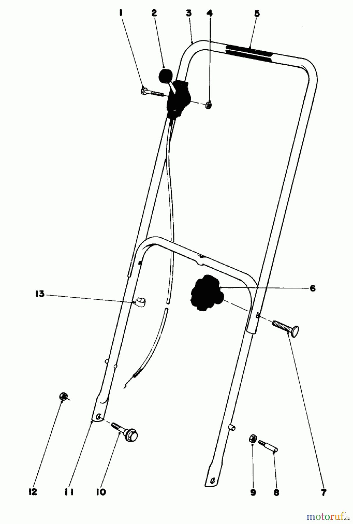  Toro Neu Mowers, Walk-Behind Seite 1 16310 - Toro Lawnmower, 1982 (2000001-2999999) HANDLE ASSEMBLY