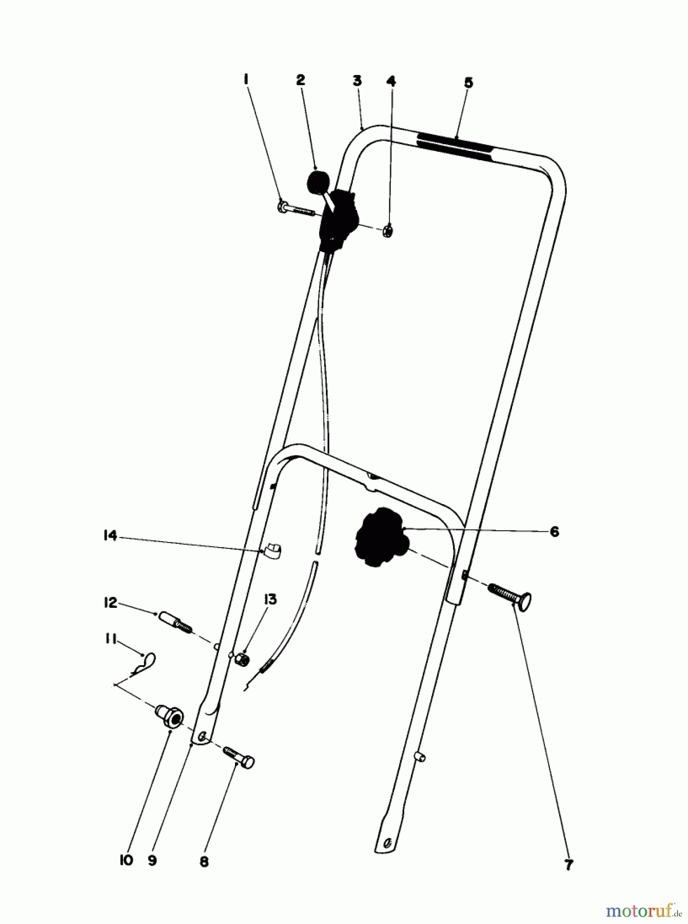  Toro Neu Mowers, Walk-Behind Seite 1 16325 - Toro Lawnmower, 1983 (3000001-3999999) HANDLE ASSEMBLY